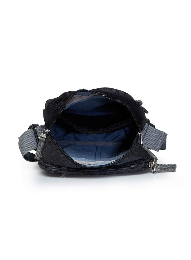 Easy Travel Sling Bag, Baggage with 4 Eassy Access Spacious Compartments Adjustable Strap with Buckle, 2 Lockable Metal Zipper Pouch for Daily Use and Traveling Accessories (Black) - Image 5